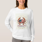 Kust-Amerikaanse Krab Lange Mouwen T-shirt (Voorkant)