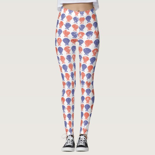 Kust-Amerikaanse schelpen Leggings (Voorkant)