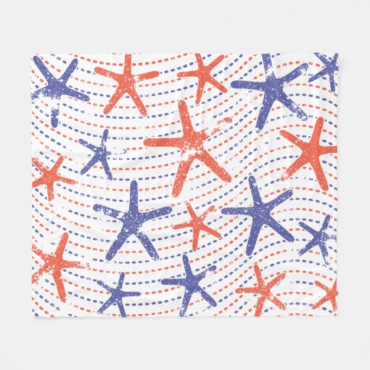 Kust-Amerikaanse Zeester Fleece Deken (Voorkant (Horizontaal))