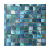 Kust Aqua Blauwe Glasmozaïek Tegeltje (Voorkant)