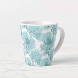 Kust Aqua Blue Coral Zee Fans Tea Latte Mok