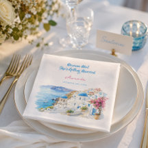 Kust Aquarel Santorini Griekenland Bruidsdouche