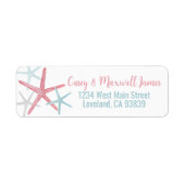 Kust Aquarel Zomer Strand Adres Etiket (Voorkant)