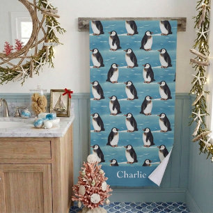 Kust Arctisch Dier Pinguïn Badhanddoek