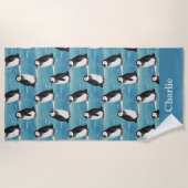 Kust Arctische Dier Pinguïn Strandlaken (Voorkant)