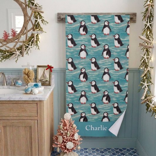 Kust Baby Pinguïn Kinderen Badhanddoek
