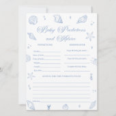 Kust Baby shower Baby voorspellingen Game Kaart (Voorkant)