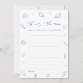 Kust Baby shower Familie Tradities Game Kaart