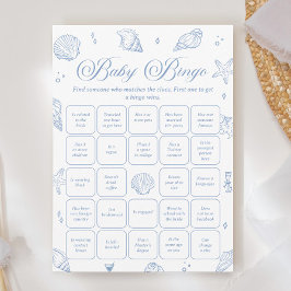 Kust Baby shower Vind de Gast Bingo Game Kaart