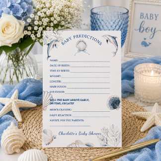 Kust Baby Shower Voorspellingen Spel