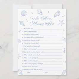 Kust Baby shower Wie Weet Mama Beste Game Kaart