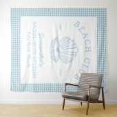 Kust Bachelorette blauw strand club Wandkleed (In Situ (horizontaal))