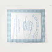 Kust Bachelorette blauw strand club Wandkleed (Voorkant (horizontaal))