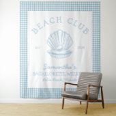 Kust Bachelorette blauw strand club Wandkleed (In situ)