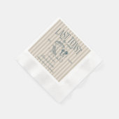 Kust Bachelorette Cocktail Party Navy Servet (Hoek)