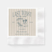 Kust Bachelorette Cocktail Party Navy Servet (Voorkant)