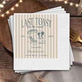 Kust Bachelorette Cocktail Party Navy Servet