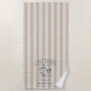 Kust Bachelorette Cocktail Party Navy Strandlaken