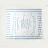 Kust Bachelorette-feest blauwe Achtergrond bach cl Wandkleed (Voorkant (horizontaal))