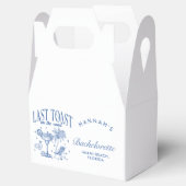 Kust Bachelorette Modern Cocktail Party Blauw Bedankdoosjes (Geopend)