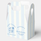Kust Bachelorette Modern Cocktail Party Blauw Bedankdoosjes (Geopend)