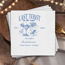 Kust Bachelorette Modern Cocktail Party Blauw