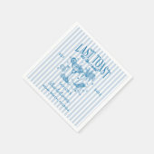 Kust Bachelorette Modern Cocktail Party Blauw Servet (Hoek)