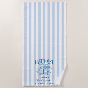 Kust Bachelorette Modern Cocktail Party Blauw Strandlaken