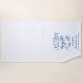 Kust Bachelorette Modern Cocktail Party Blauw Strandlaken (Voorkant)