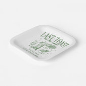 Kust Bachelorette Moderne Cocktail Party Groen Papieren Bordje (Gebogen)