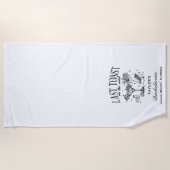 Kust Bachelorette Moderne Cocktail Party Zwart Strandlaken (Voorkant)