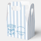 Kust Bachelorette Moderne Cocktailparty Blauw Bedankdoosjes (Geopend)