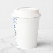 Kust Bachelorette Moderne Cocktailparty Blauw Papieren Bekers (Links)