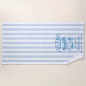 Kust Bachelorette Moderne Cocktailparty Blauw Strandlaken (Voorkant)