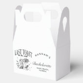 Kust Bachelorette Moderne Cocktailparty Zwart Bedankdoosjes (Geopend)