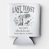 Kust Bachelorette Moderne Cocktailparty Zwart Blikjeskoeler (Voorkant)