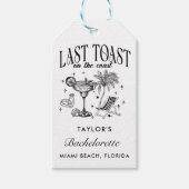 Kust Bachelorette Moderne Cocktailparty Zwart Cadeaulabel (Voorkant)