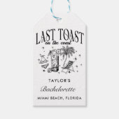 Kust Bachelorette Moderne Cocktailparty Zwart Cadeaulabel (Voorkant)