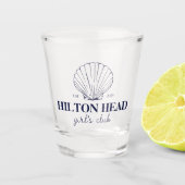 Kust Bachelorette Party Seashell Shot Glass Shot Glas (Voorkant)