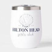 Kust Bachelorette Party Thermische Wijn Tumbler (Voorkant)