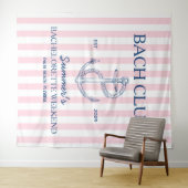 Kust Bachelorette retro moderne anker bach club Wandkleed (In Situ (horizontaal))
