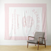 Kust Bachelorette roze strand club Wandkleed (In Situ (horizontaal))