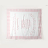 Kust Bachelorette roze strand club Wandkleed (Voorkant (horizontaal))