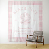 Kust Bachelorette roze strand club Wandkleed (In situ)