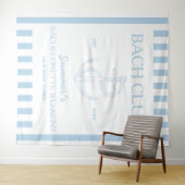 Kust Bachelorette-thema anker blauwe bach club Wandkleed (In Situ (horizontaal))