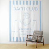 Kust Bachelorette-thema anker blauwe bach club Wandkleed (In situ)
