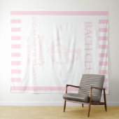 Kust Bachelorette-thema anker roze bach club Wandkleed (In Situ (horizontaal))