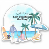 Kust Bachelorfeest Sticker (Voorkant)