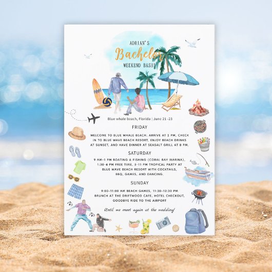 Kust Bachelorfeest Weekend Itinerarium Kaart