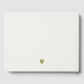 Kust Bali Beach Palm Tree Waterverf Bruiloft Gastenboek (Achterkant)